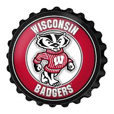 19 in wisconsin badgers mascot plastic