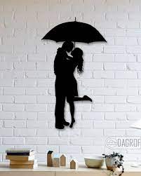 Romantic Couple Design Metal Wall Art
