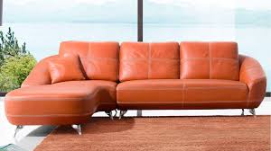 lucy sectional orange