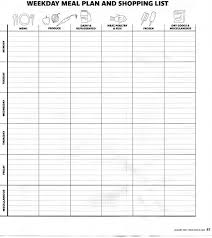 Printable Meal Plan Chart In 2019 Weekday Meals Meal