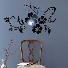 3d Wall Stickers Flowers Mirror Wall