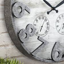 Shiplap Outdoor Wall Clock 31118