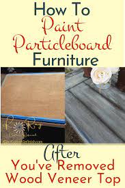 you can paint particle board furniture