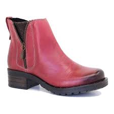 Womens Dromedaris Kelyn Ankle Boot Size 37 M Red Leather
