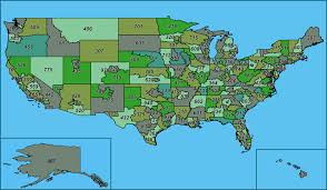 United States Of America Area Codes Usa Area Code Map