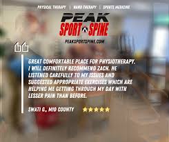We create a professional and friendly environment to speed your recovery and return to your normal activities. Peak Sport And Spine Home Facebook