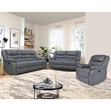 bonded leather recliner sofa set