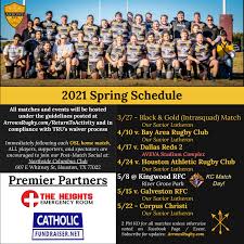 spring 2021 schedule set arrows rugby