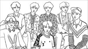 Free printable bts coloring pages for kids. Bts Coloring Page For Adult Coloringbay