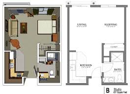 Studio Apartment Floor Plans