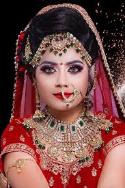 stock of bride eye makeup indian