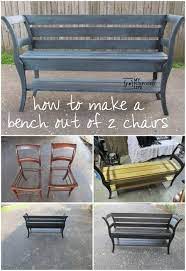 chairs make a double chair bench