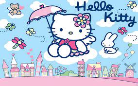 Hình ảnh mèo Hello Kitty dễ thương ai cũng mê.