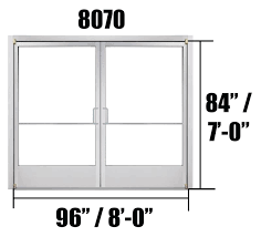 Double Aluminum Front Glass Door