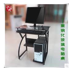 Get free shipping on qualified glass top, black desks or buy online pick up in store today in the furniture department. Simple And Stylish Black Glass Computer Desk Home Bedroom Child Study Small Table 65 Cm Table Draw Desk Notepaddesk Child Aliexpress