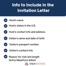 invitation letter for a u s visa
