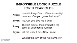 incredible logic puzzle for 11 year
