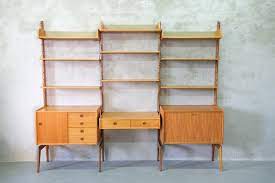 Modular Free Standing Teak Wall Unit