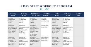 6 day split program pdf docdroid