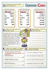 Can Chart And Practice English Esl Worksheets