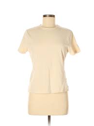 Details About Faconnable Women Brown Short Sleeve T Shirt Med