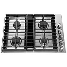 kitchenaid 30 in 4 burners stainless