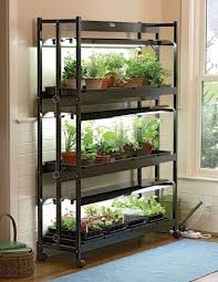 Amazon Com Gardener S Supply Company Indoor Grow Light 3 Tier Stand Sunlite Light Garden With Plant Trays Home Improvement