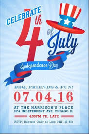 4th Of July Printable Invitation Template Freedom Usa Party