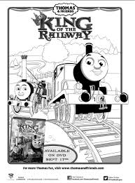 Free printable thomas the tank engine coloring pages for kids of all ages. Free Thomas The Train King Of The Railway Printable Coloring Sheet