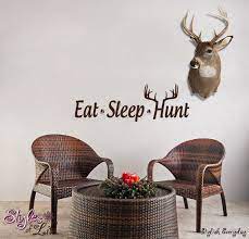 Eat Sleep Hunt Deer Antler Wall Decor