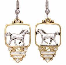 western fashion horse earrings