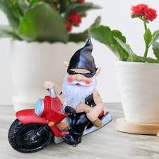 Gnome Riding Motorbike The Gnome