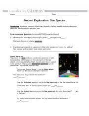 What happens when light goes through a prism? Starspectrase Name Date Student Exploration Star Spectra Vocabulary Absorption Spectrum Binary Star Blueshift Cepheid Variable Emission Spectrum Giant Course Hero
