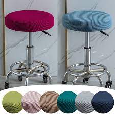 4 2pcs Round Bar Stool Cover Chair Seat