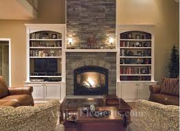 Bookcases On Each Side Of Fireplace