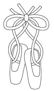 Shoes clipart black and white. Ballerina Shoes For Present Coloring Pages Bulk Color Coloring Pages Dance Coloring Pages Digi Stamp
