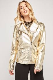 Visitez ebay pour une grande sélection de gold leather jacket. Metallic Gold Biker Jacket Just 7