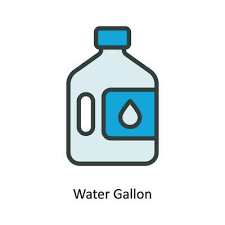 Water Gallon Vector Fill Outline Icon