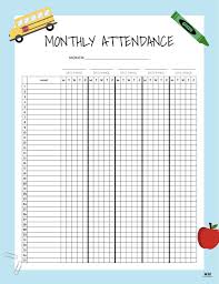 attendance sheets 52 free printables