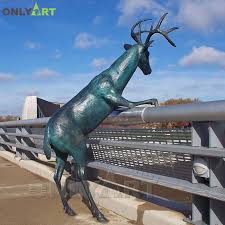 Stag Statue Elk Deer Sculpture Oah 53