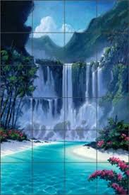 Let is review our products and obtain offers now. Ceramic Waterfall Tile Murals And Backsplashes Artwork On Tile
