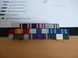 Us Air Force Usaf Medal Ribbon Bar Rack With 8 Ribbons Plus