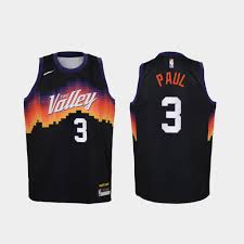 This material may not be published. Chris Paul 2020 21 Phoenix Suns City Edition 2020 Trade Black Jersey