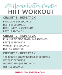 at home cardio workout the