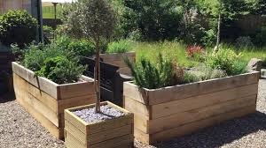 wooden box planters for the garden
