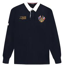 long sleeve rugby polo 1987 navy blue