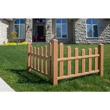 Need an ornamental aluminum fence? Vita 2 6 Ft H X 4 6 Ft W Brown Composite Vinyl Country Corner Picket Fence Panel Va84050 The Home Depot