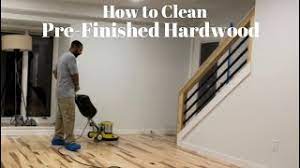 cleaning pre finished hardwood floor