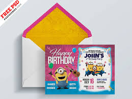 Kids Birthday Invitation Card Psd By Psd Freebies Dribbble Dribbble