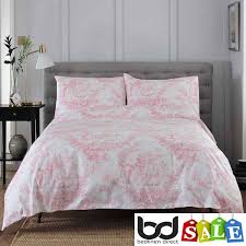 Pink Toile De Jouy Cotton Bedding